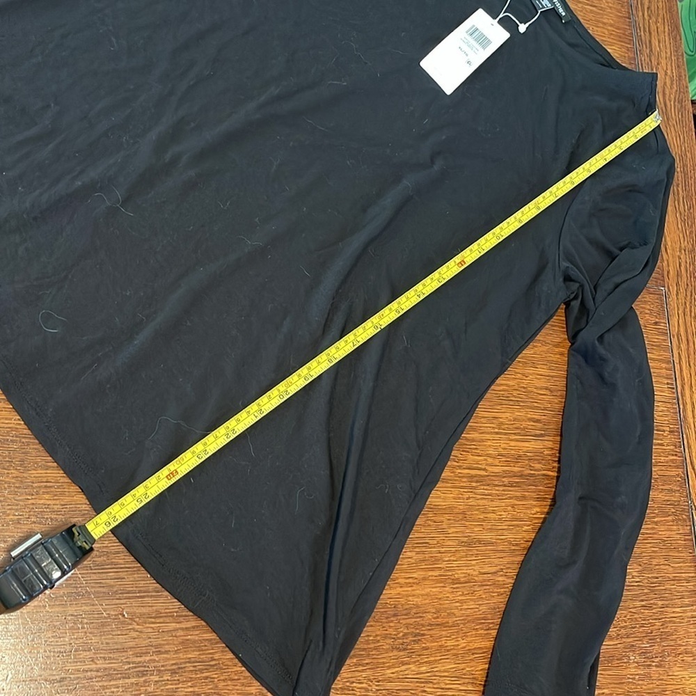 Eileen Fisher Black knit Jewel Neck Long Sleeve Swing Top XL NWT - Picture 5 of 8